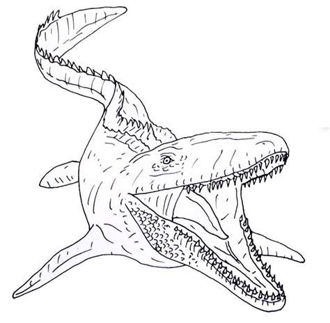 Mosasaurus coloring page at jennaviola in coloring pages jurassic world cool coloring pages