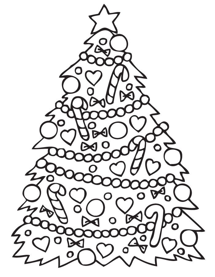 Arbol de navideno con adornos para colorear dibujar recortar y adoâ ãrbol de navidad para colorear arbol navideão para colorear dibujos de navidad para imprimir