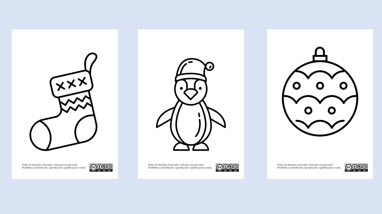 Dibujos de navidad para colorear