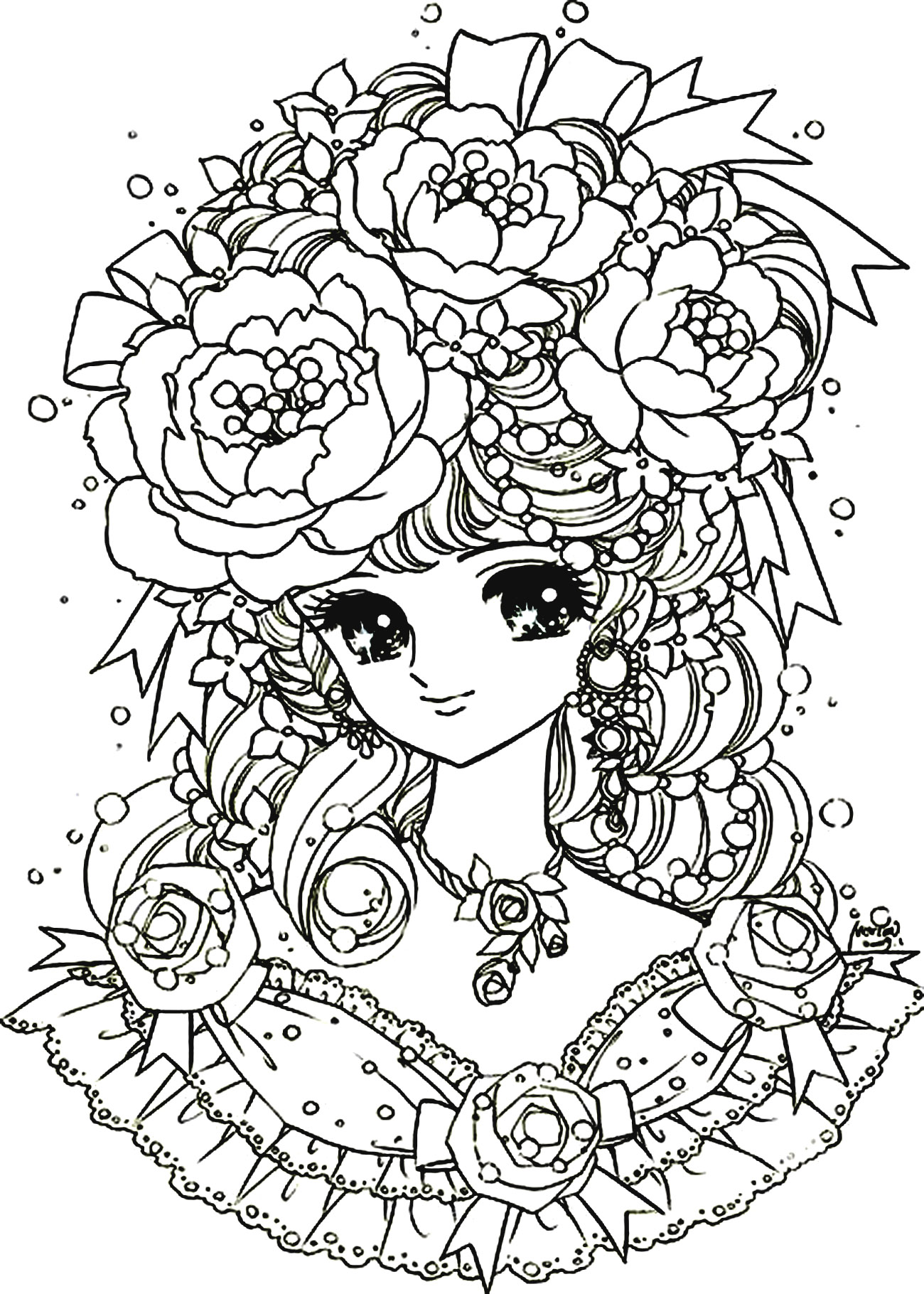 Dibujos para colorear gratis de kawaii para imprimir