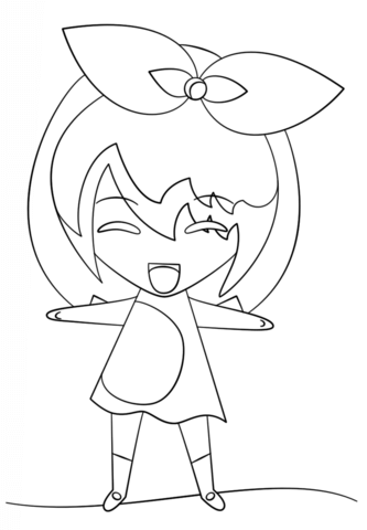 Dibujo de niãa kawaii para colorear dibujos para colorear imprimir gratis