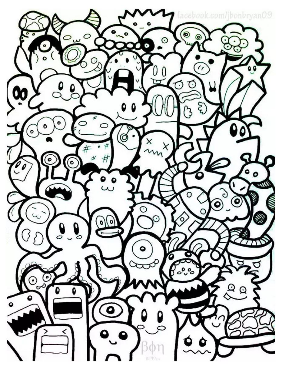 Dibujos para colorear para niãos gratis de kawaii
