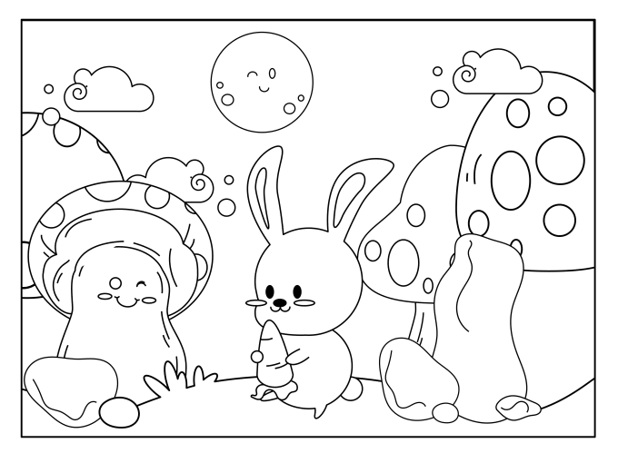 Haz un sencillo libro para colorear kawaii para niãos