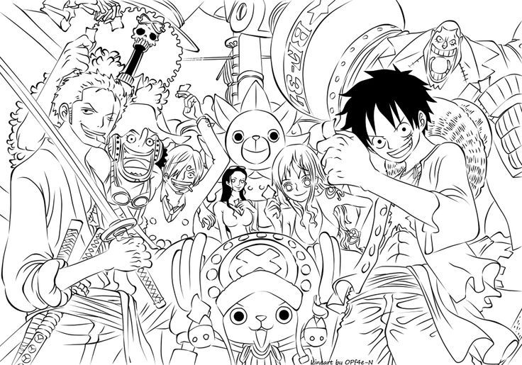 Adorable chibi coloring pages for one piece fans