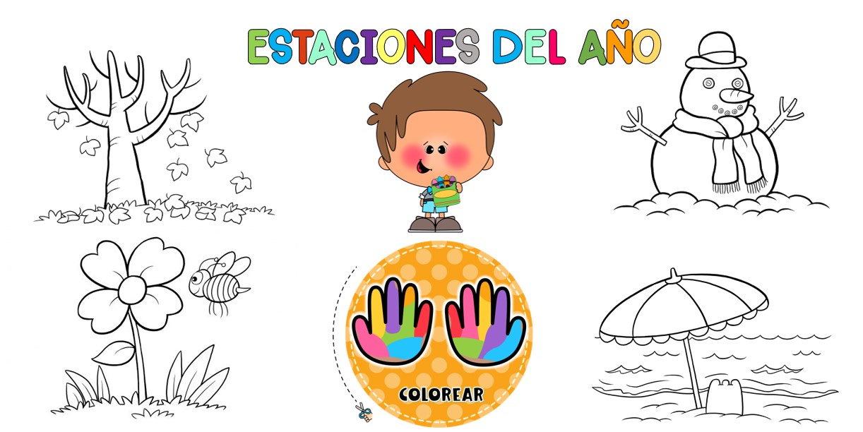 Infantil bonitos dibujos para colorear las tacion del aão