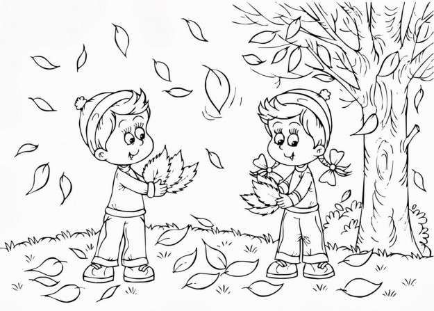 Dibujos de otoão fotos diseãos para colorear