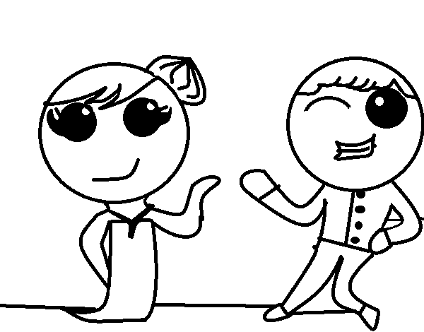 Couple dancing coloring page