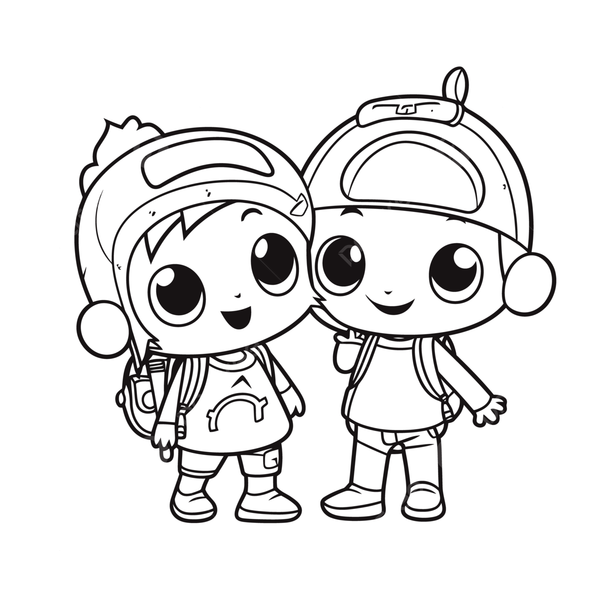 Dibujo de dos amigos dibujos animados juntos para colorear quema pãgina vector png dibujos dibujo del coche dibujo de dibujos animados dibujo de ala png y vector para dcargar gratis