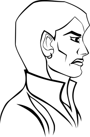 Profile sketch coloring page free printable coloring pages