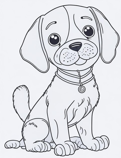 Pãgina imãgen de dibujo perro colorear