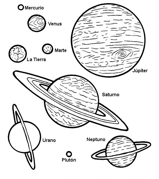 Planetas para colorear sistema solar para colorir desenho dos planetas sistema solar