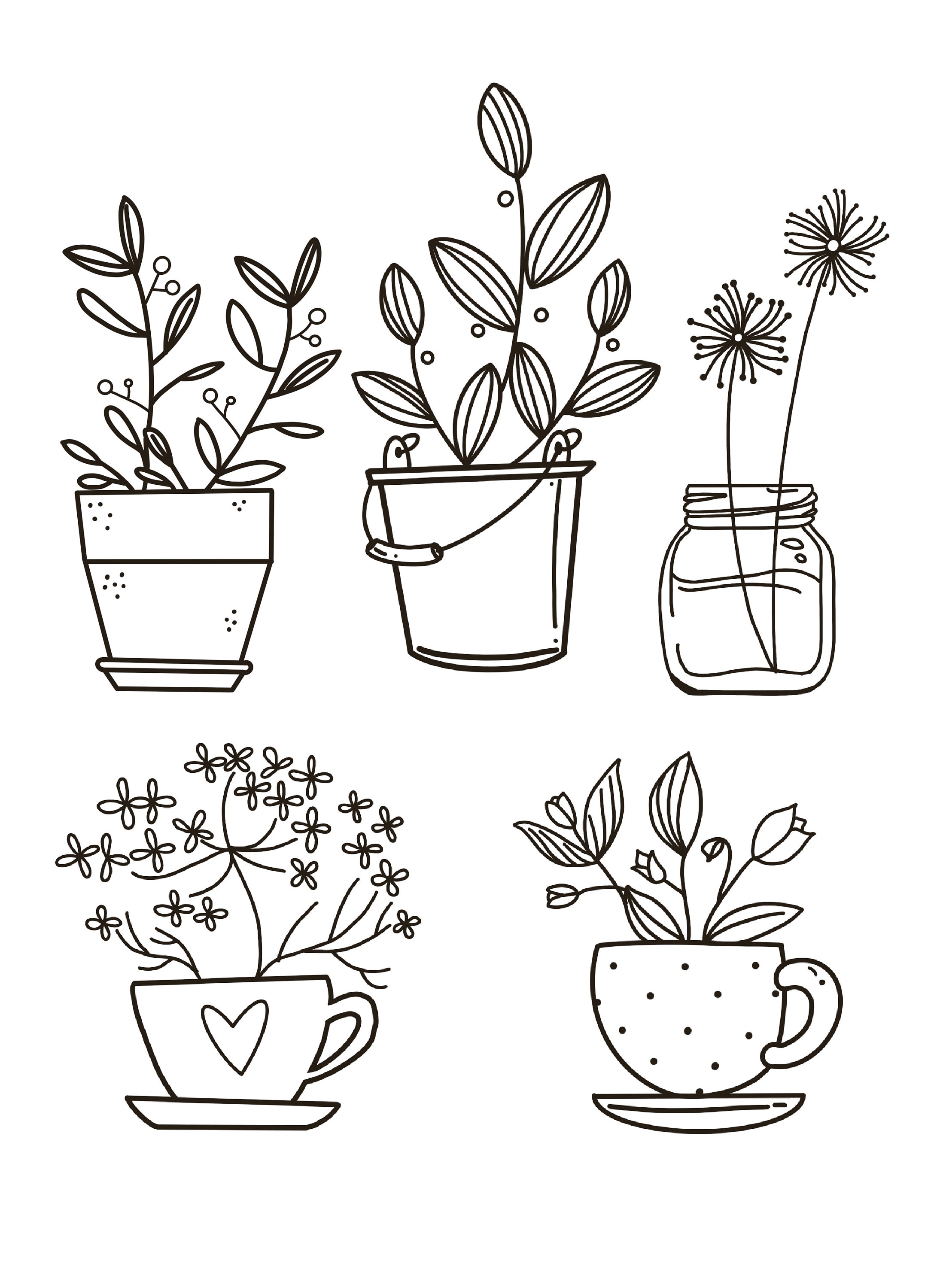 Colorear pãginas para colorear amante de las plantas arte amante de las plantas pãginas para colorear de plantas libro para colorear de cactus libro para colorear de plantas arte amante de las