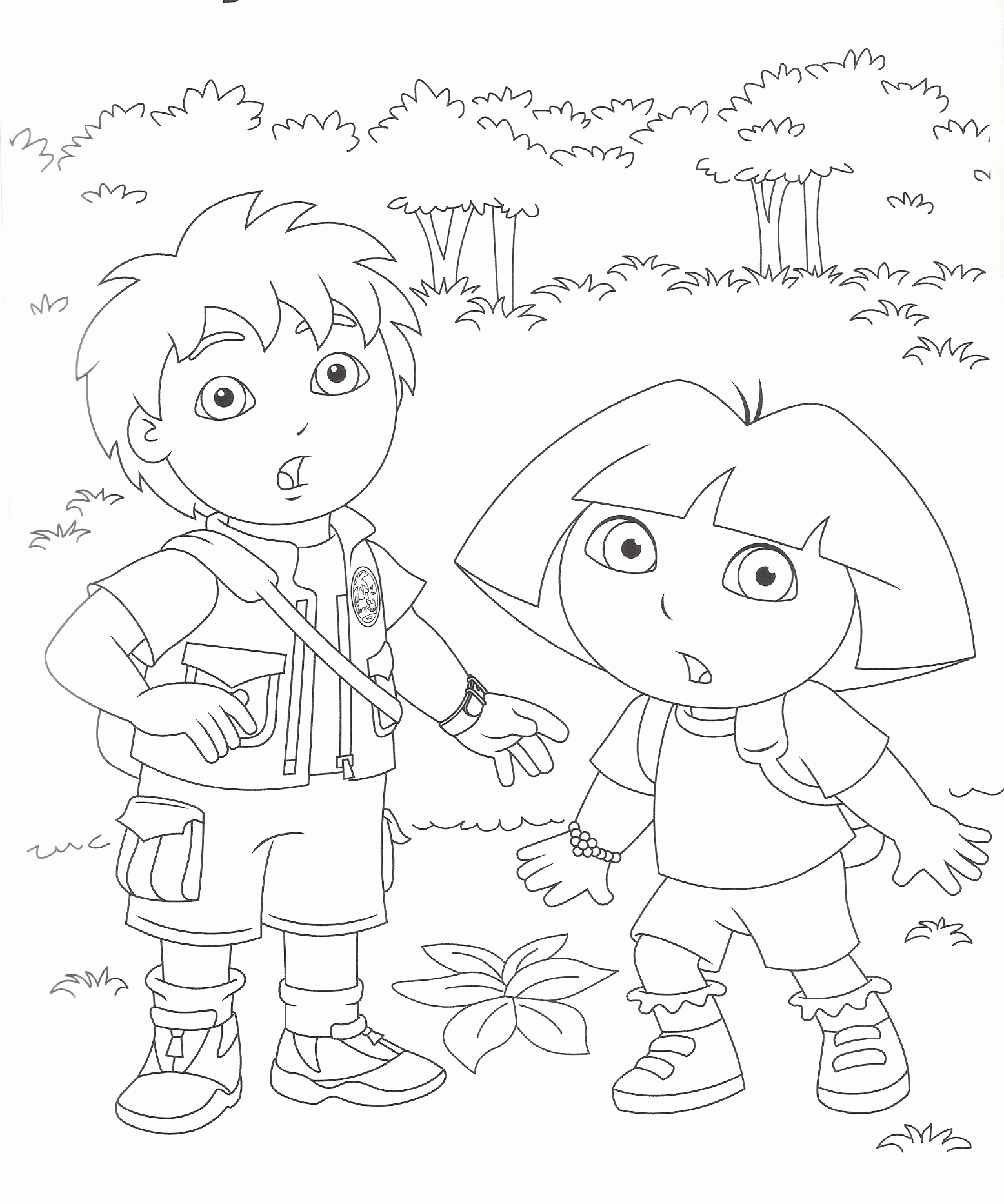 Colorear a diego para niãos