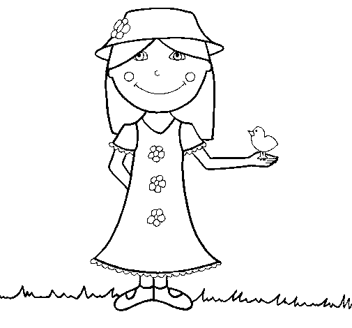 Dibujo de primavera iii para colorear
