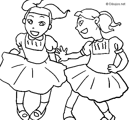Dibujo de damas de honor para colorear