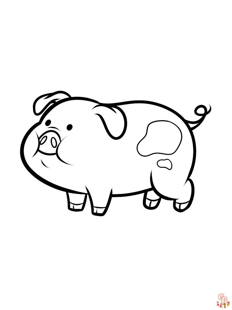 Dibujos cerdos para colorear para los niãos