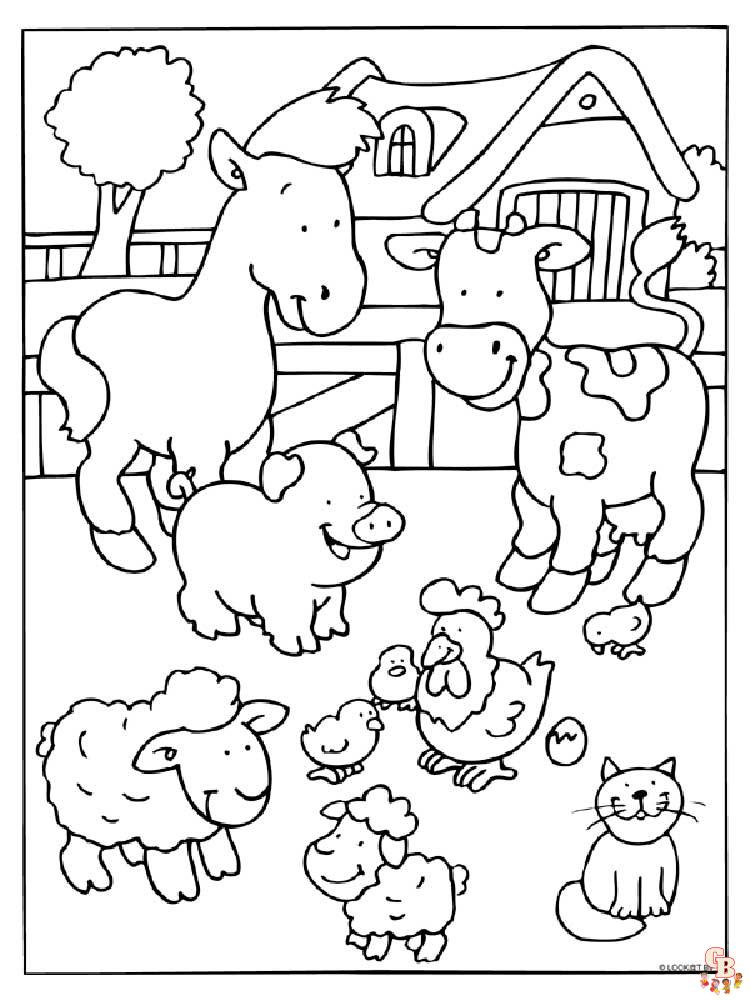 Pãginas para colorear de animales de granja imprimibles gratis y fãciles para niãos