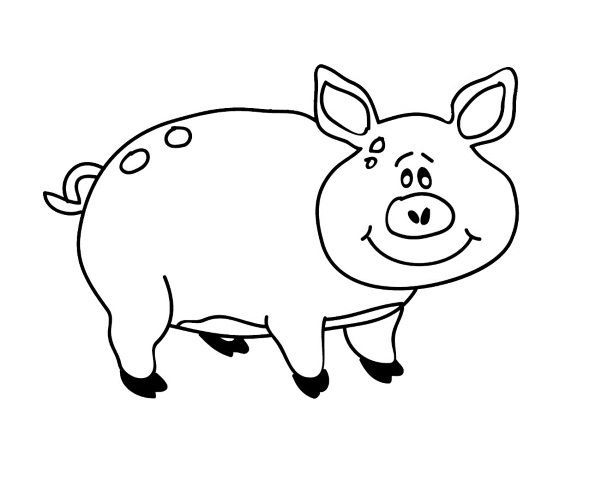 Cerdito rosa dibujo para colorear e imprimir dibujos para colorear imagenes para dibujar faciles dibujos fãciles
