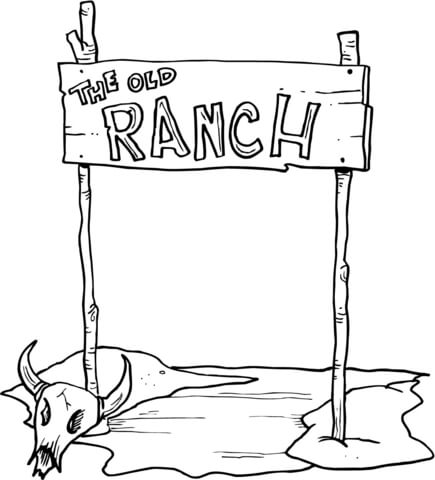 The old ranch coloring page free printable coloring pages