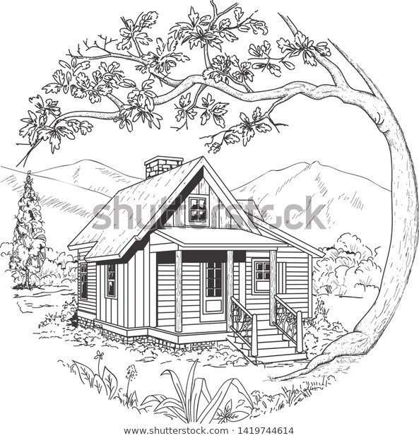 Ideas de rancho paisaje a lapiz boceto de paisaje pirograbado