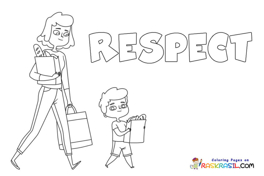 Respect coloring pages