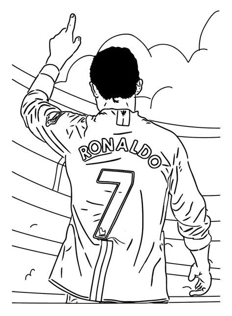 Cristiano ronaldo celebrating coloring page ronaldo cristiano ronaldo coloring pages