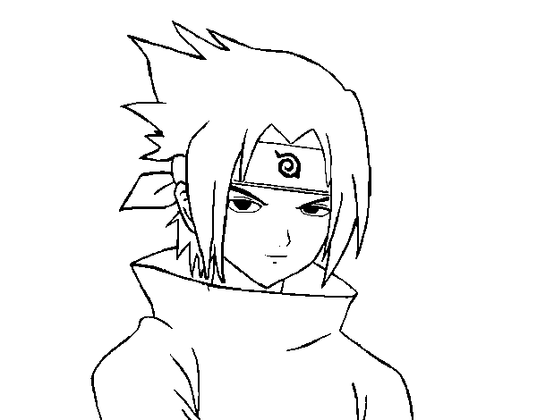 Angry sasuke coloring page