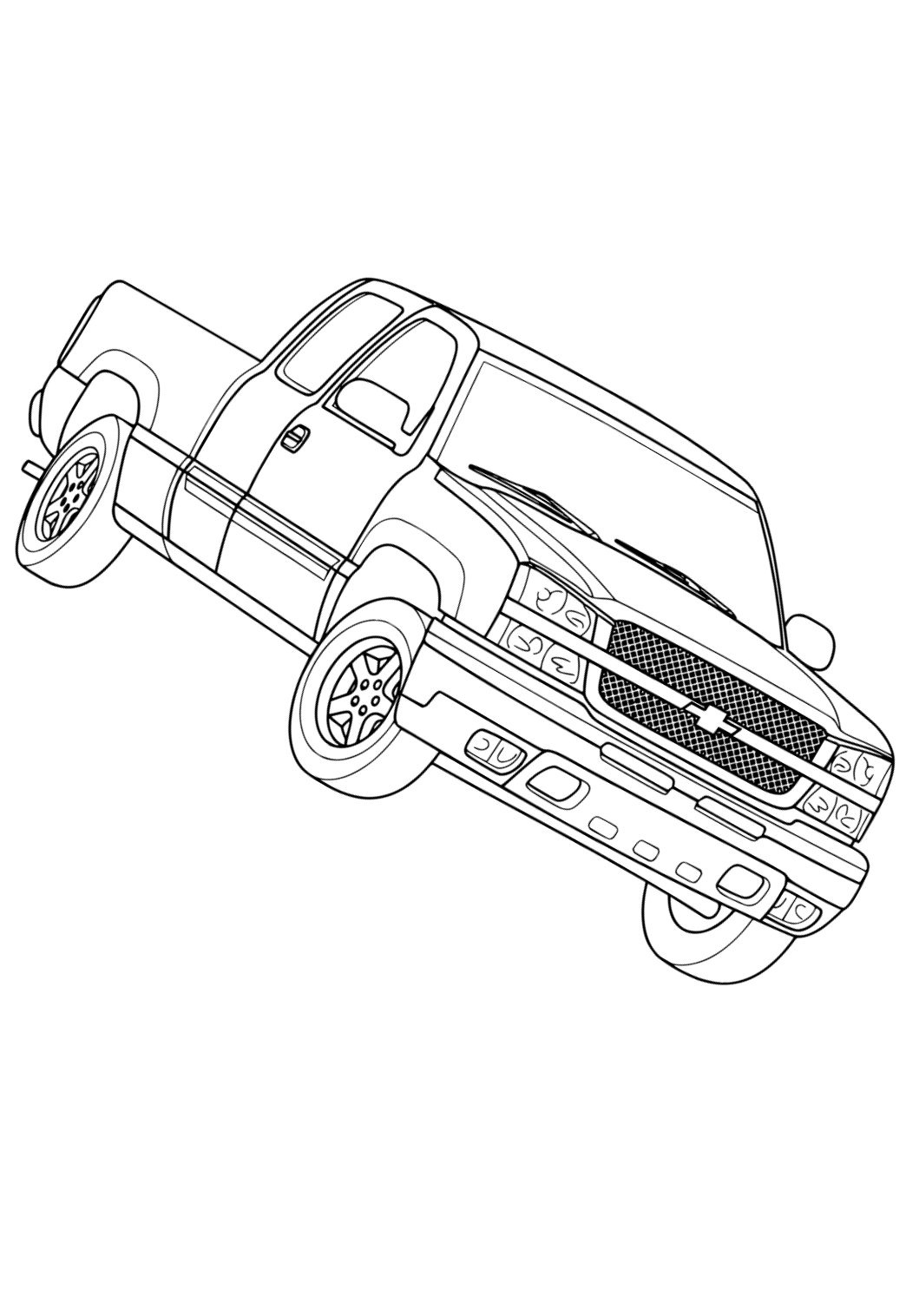 Dibujo e imagen camiãn moderno para colorear y imprimir gratis para adultos y niãos