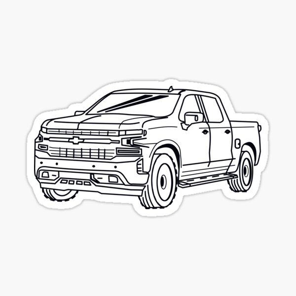 Chevrolet silverado sticker for sale by aurealis