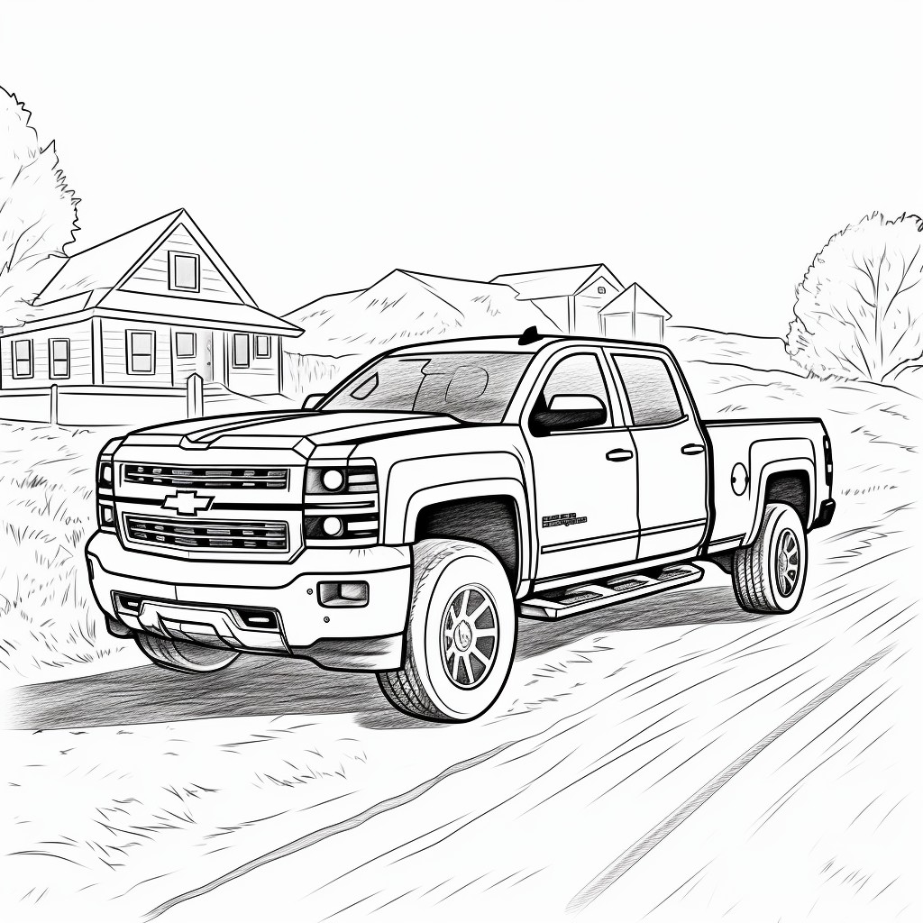 Chevrolet car coloring page