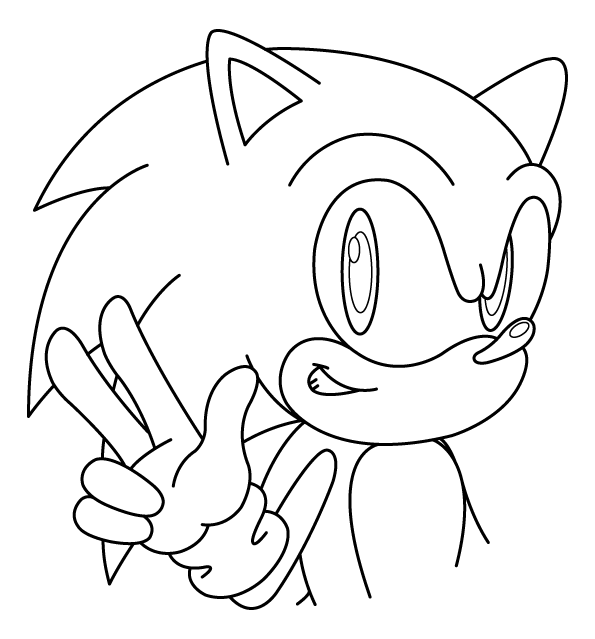 Sonic anniversary uncolored by sonictopfan on