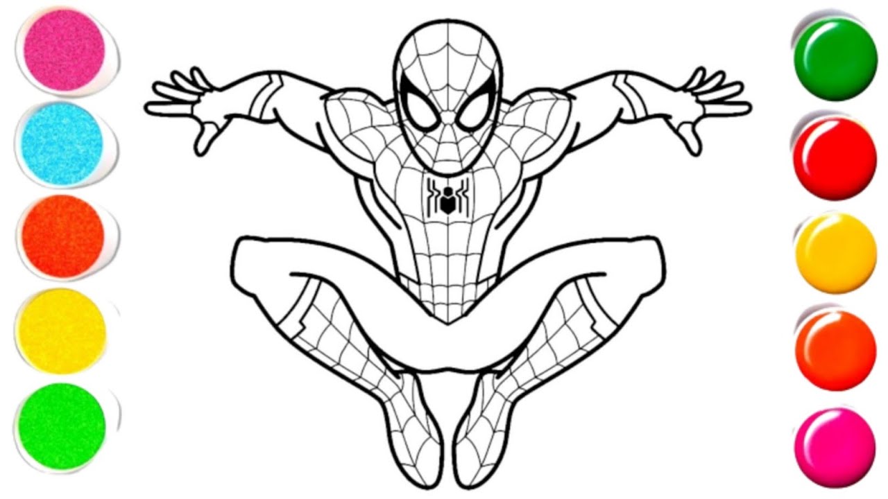 How to draw spider an for kids spider an drawing painting coloring for kids and toddlers