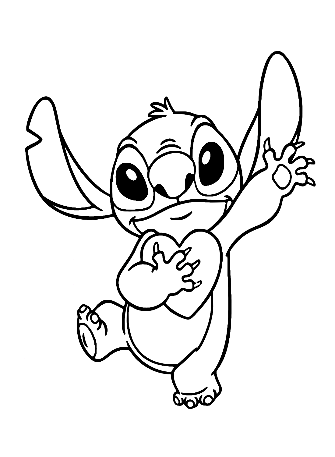 Dibujo para colorear de stitch y baby yoda para colorear