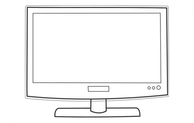Televisor dibujo pãginas para colorear medios de unicaciãn