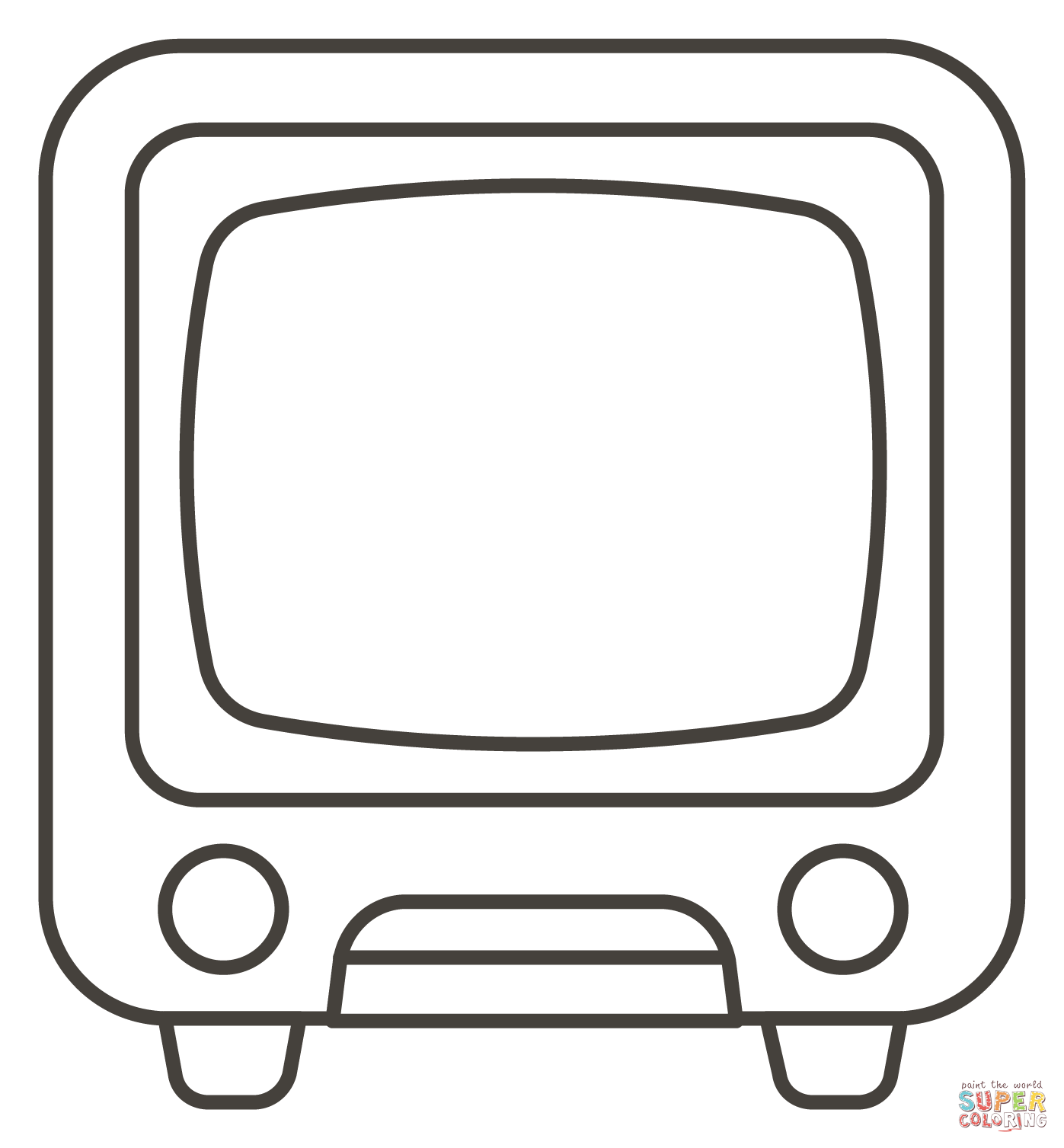 Dibujo de televisiãn para colorear dibujos para colorear imprimir gratis