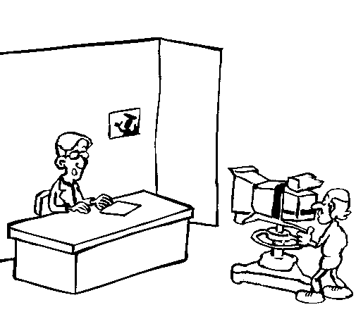 Television presenter coloring page