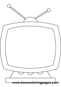 Television coloring picture coloring pages alphabet coloring pages color