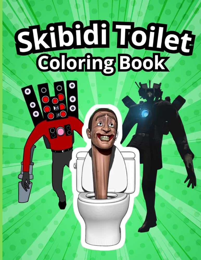 Skibidi toilet coloring book for kids titan cameraman tv man speakerman gman and more characters fun book for children high quality coloring teens adults to relax and strs relieve