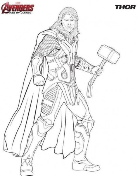 Thor para colorear avengers colorg superhero colorg avengers colorg pages