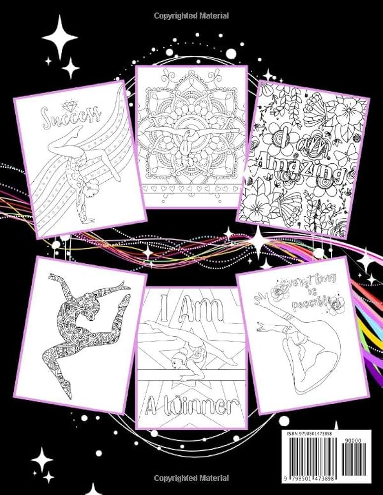 Gymnastics coloring book for girl ag