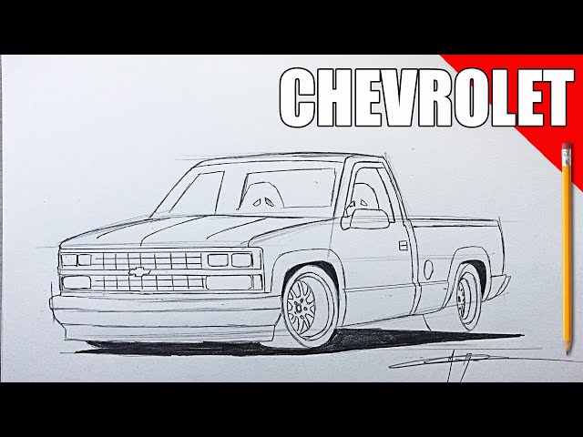 Coo dibujar una caioneta chevrolet a lapiz paso a paso