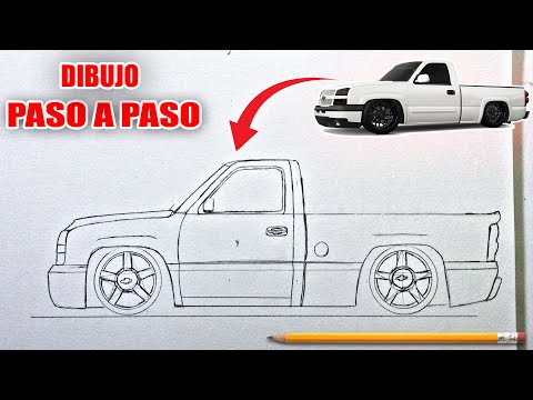 Coo dibujar una caioneta chevrolet silverado
