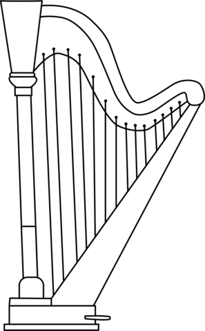 Lever harp coloring page free printable coloring pages