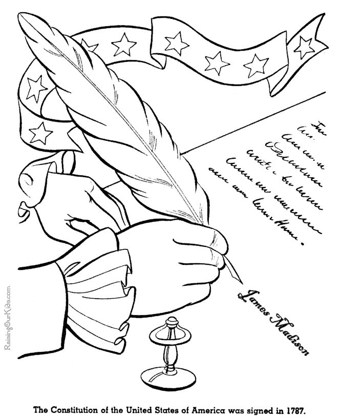 United states constitution history pages patriotic symbols history for kids coloring pages