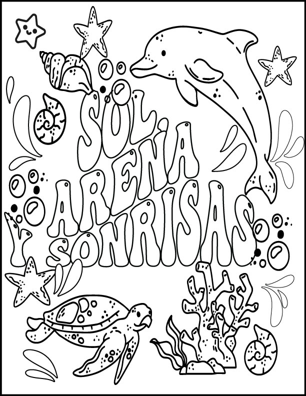 Summer coloring pages spanishno prep fun beach el verano pãginas de colorear made by teachers