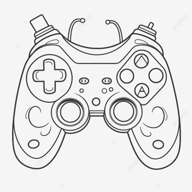 Dibujo de controlador videojuegos para colorear pãgina quema boceto vector png dibujos dibujo de ala dibujo de anillo dibujo del controlador png y vector para dcargar gratis
