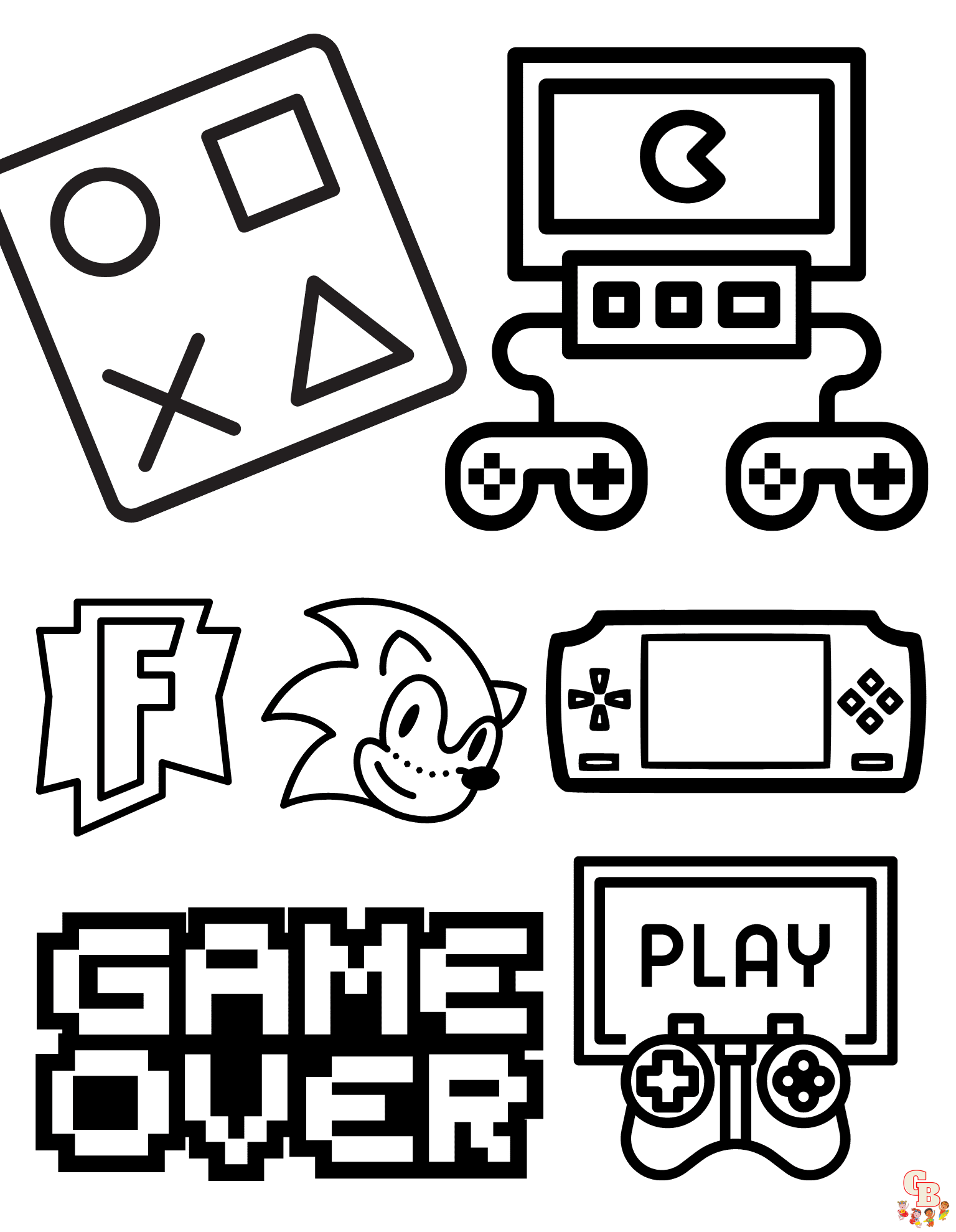 Pãginas para colorear de juegos imprimibles gratis para niãos y adultos