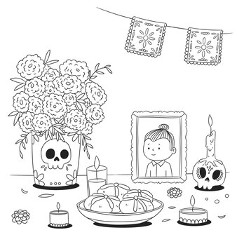 Dia de los muertos coloring images