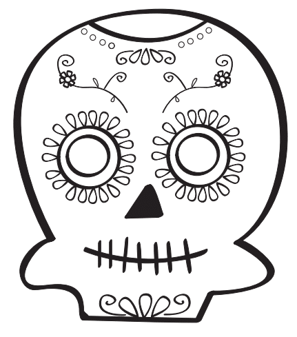 Calaveras dãa de los muertos para colorear