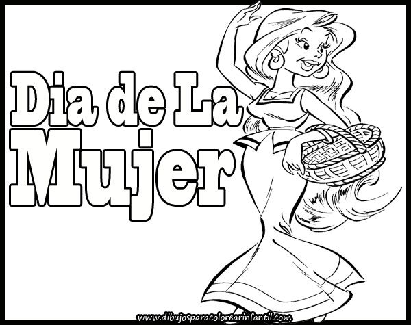 Zdia de la mujer dia de la mujer feliz dãa de la mujer mujer dibujo animado